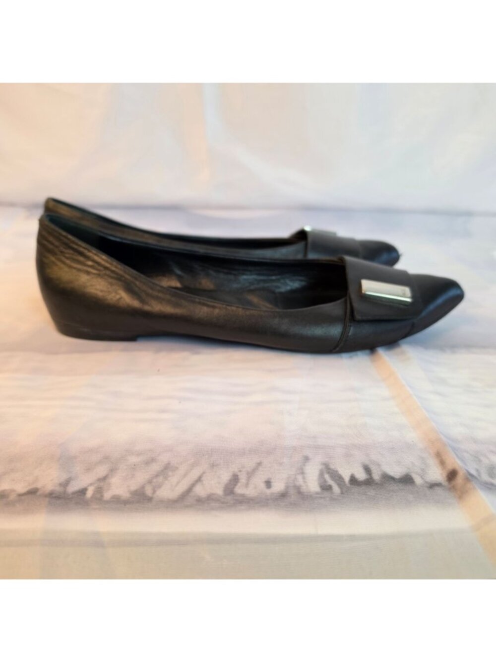 AGL Attilio Giusti Leombruni Italy Leather Pointed Skimmer Flats Women 40 - Picture 13 of 13